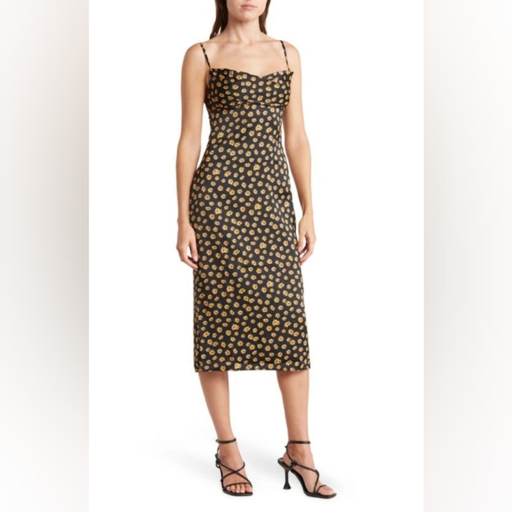WeWoreWhat Cowl Ditzy Daisies Midi Dress - Picture 2 of 15